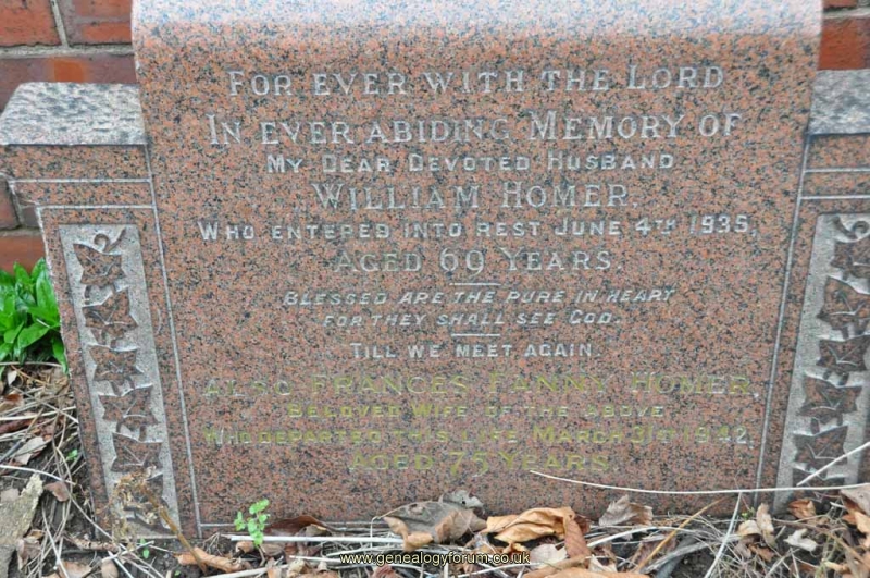 Homer - William, Frances Fanny