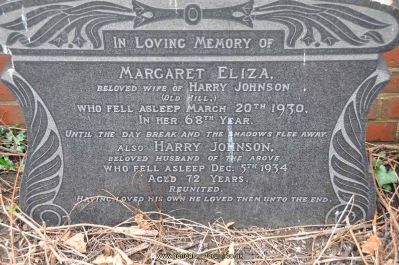 Johnson - Harry, Margaret Eliza