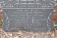 Johnson - Harry, Margaret Eliza