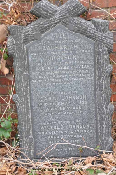 Johnson - Zachariah, Sarah & son Wilfred