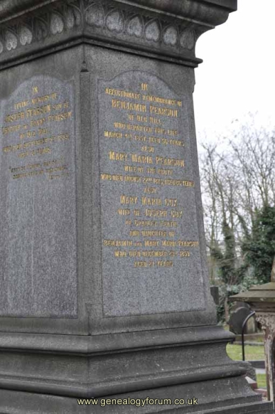 Pearson 1 - Benjamin, Mary Maria & dau Mary Maria Cox (wife of Joseph)