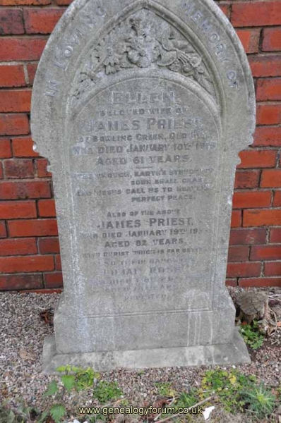 Priest - James, Ellen & dau Lilian Rose