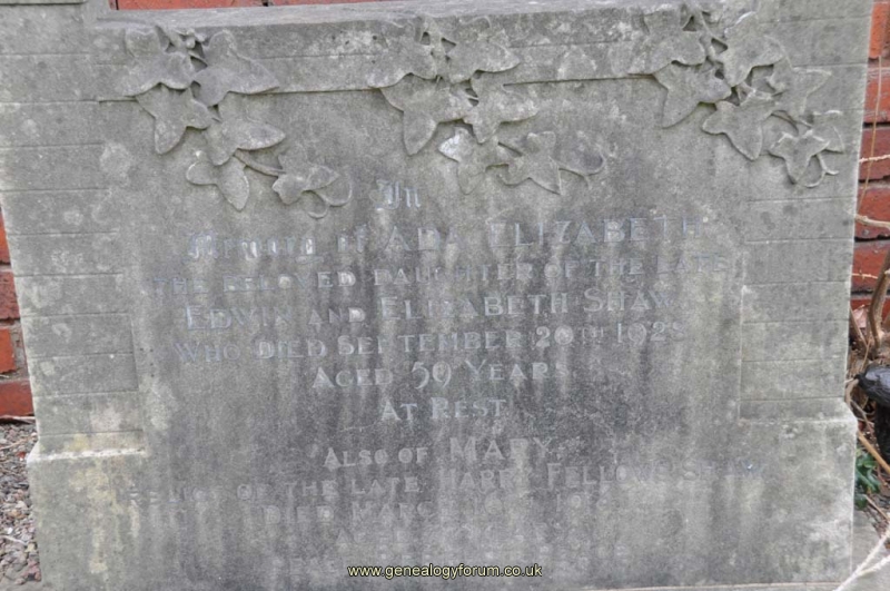 Shaw - Elizabeth (dau of Edwin, Elizabeth) & Mary (wife of Harry Fellows Shaw)