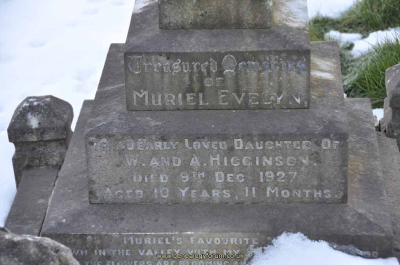 Higginson - Muriel Evelyn (dau of W & A)