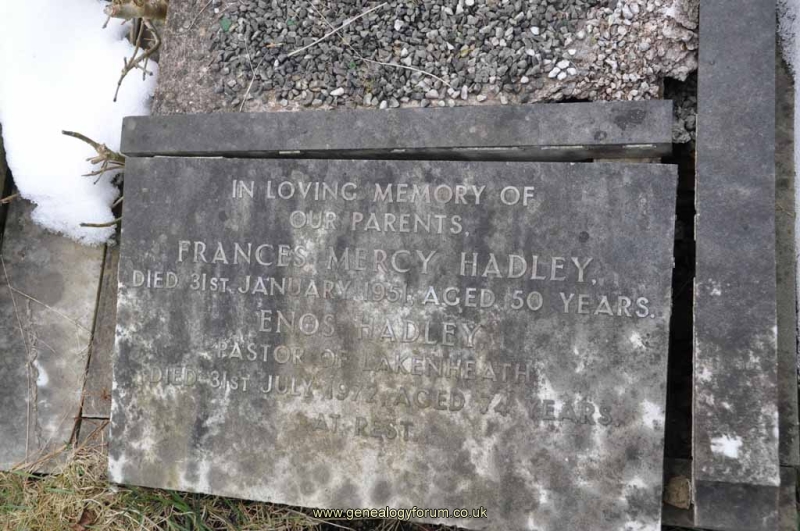 Hadley - Enos, Frances Mercy