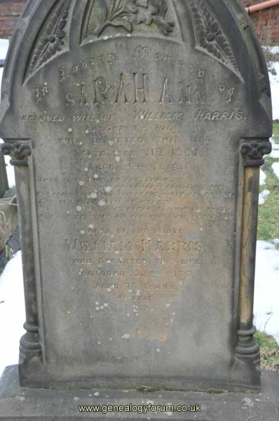 Harris - William, Sarah Ann