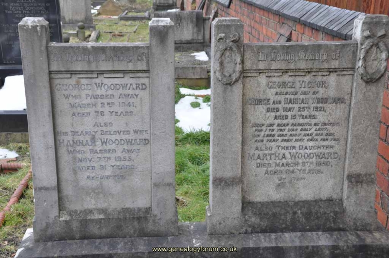 Woodward - George, Hannah & children George Victor, Martha