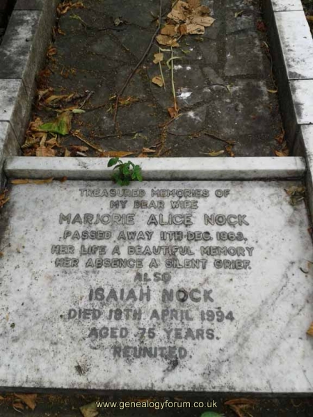 Nock - Isaiah, Marjorie Alice