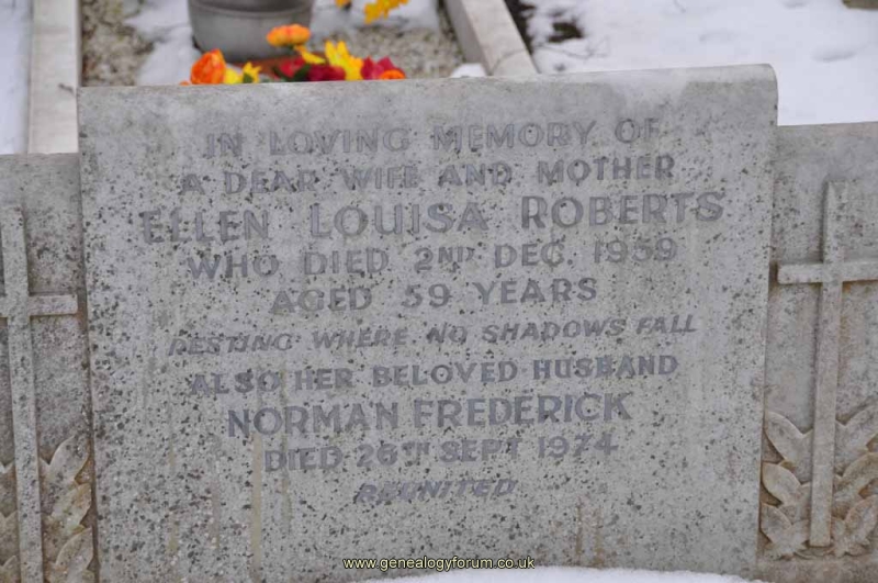 Roberts - Norman Frederick, Ellen Louisa