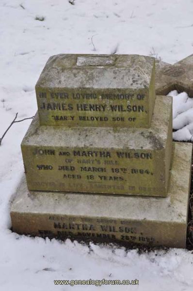 Wilson - Martha & son James Henry (son of John & Martha)