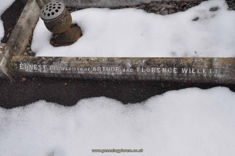 Willetts - Ernest (son of Arthur & Florence)