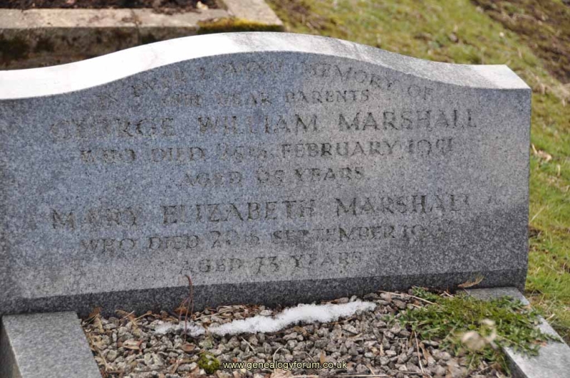 Marshall - George William, Mary Elizabeth