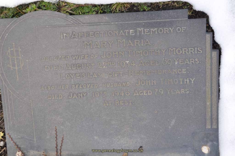 Morris - John Timothy, Mary Maria