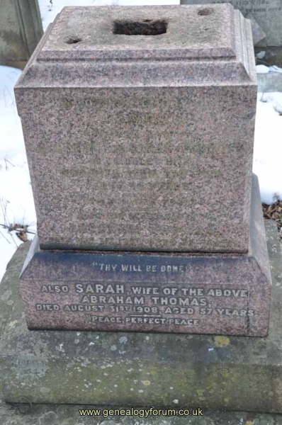 Thomas - Abraham, Sarah & son James