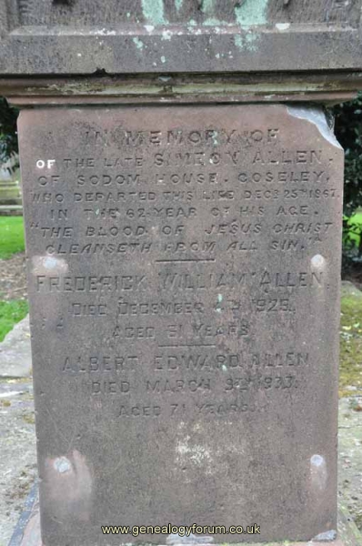 Allen 1 - Simeon, Frederick William & Albert Edward