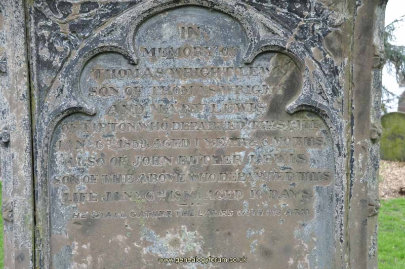 Lewis - Thomas, John (children of Thomas Wright & Mary)