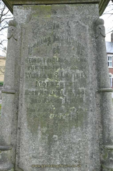 Mobberley 1 - George Frederick Edgar (son of William) Lavinia
