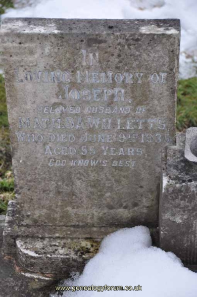 Willetts - Joseph (husband of Matilda)