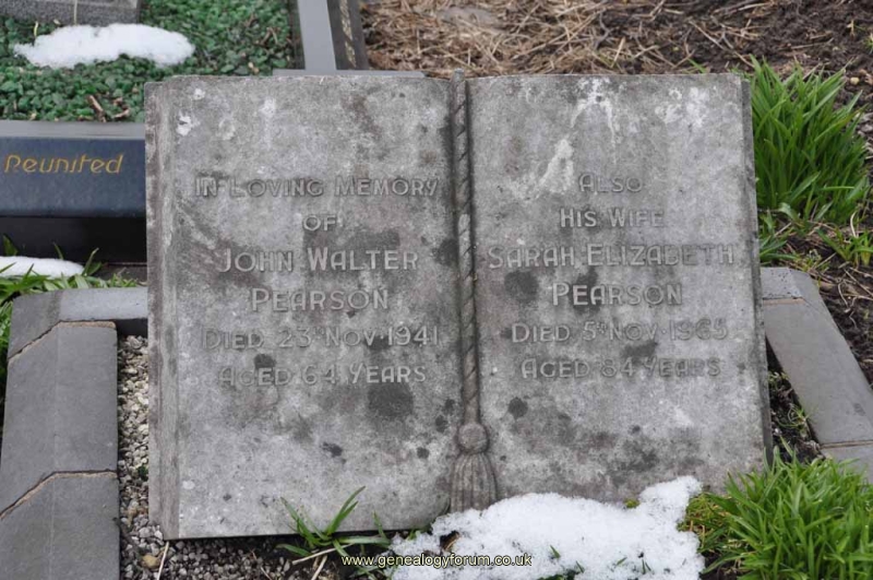 Pearson - John Walter, Sarah Elizabeth