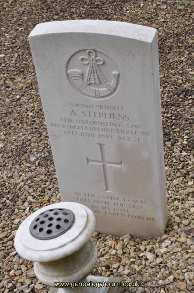 Pte A Stephens (KIA)