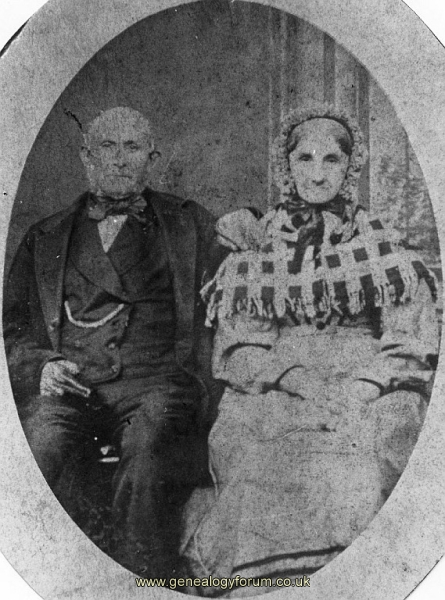 John Cutler (1822-1890) and his wife Sarah Preedy (abt 1826-1905) - Halesowen - abt 1889