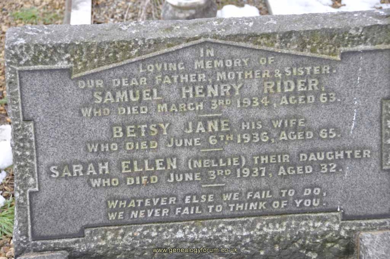Rider - Samuel Henry, Betsy Jane & daug Sarah Ellen