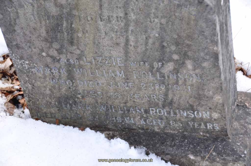 Rollinson - Mark William, Lizzie