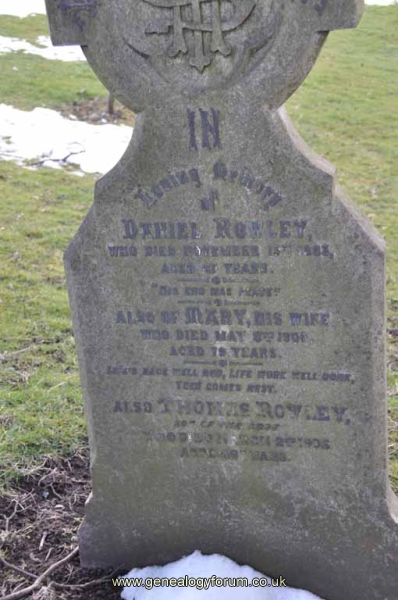 Rowley - Daniel, Mary & son Thomas