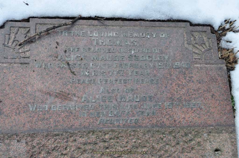 Sedgley - Thomas, Alice Maud