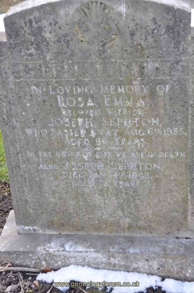 Sephton - Joseph, Rosa Emma