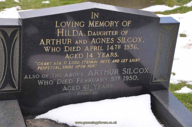 Silcox - Arthur (husband of Agnes) & daug Hilda