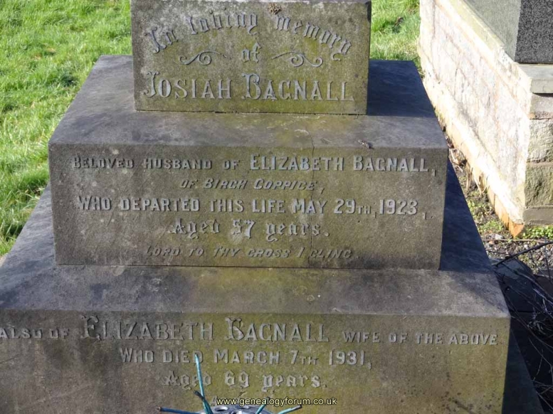 Bagnall - Josiah and Elizabeth