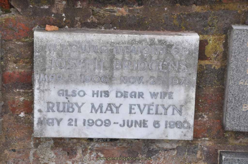 Bridgens - Joseph, Ruby May Evelyn