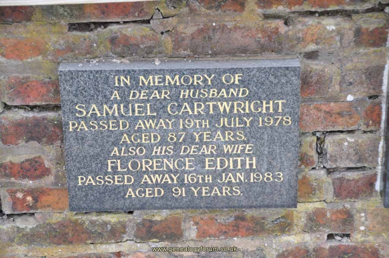 Cartwright - Samuel, Florence Edith