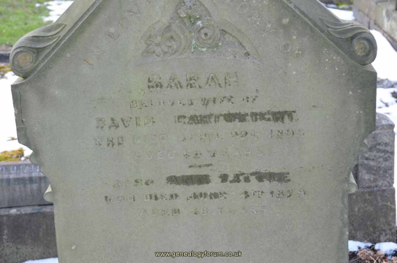 Cartwright - Sarah (wife of David) & Ann Lettie
