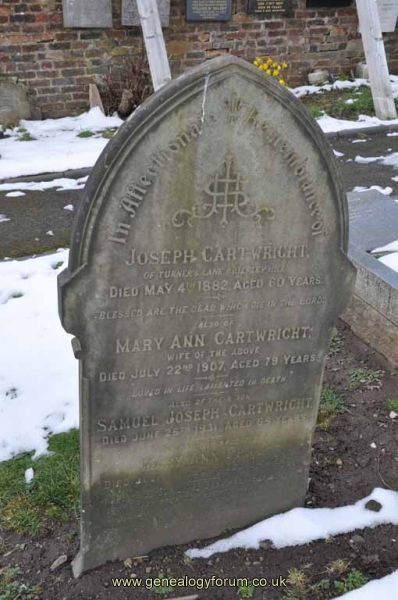 Cartwright 1 - Joseph, Mary Ann & son Samuel Joseph & dau Mary Ann Price