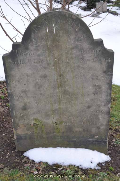 Cartwright 2 - Thomas, David, John + two infants (children of Samuel & Sarah)