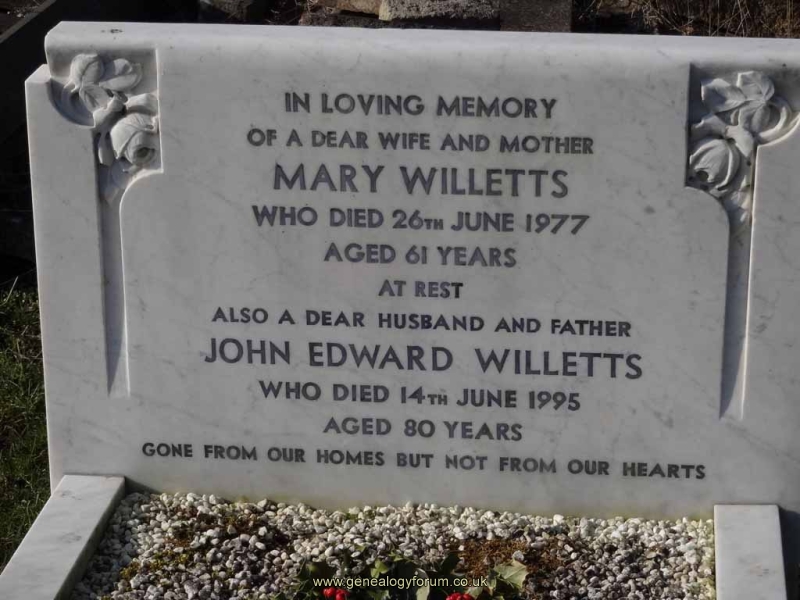 Willetts - John Edward & Mary