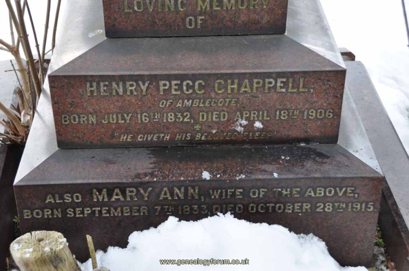 Chappell - Henry Pegg, Mary Ann