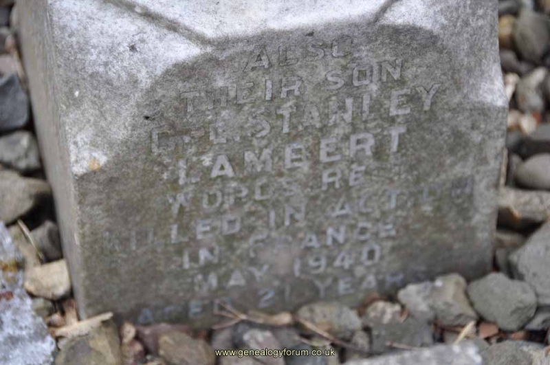 Cpl Stanley Lambert, Worc reg KIA FRance