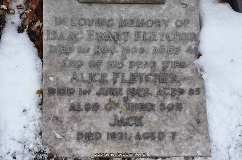 Fletcher - Isaac Ewart, Alice & son Jack