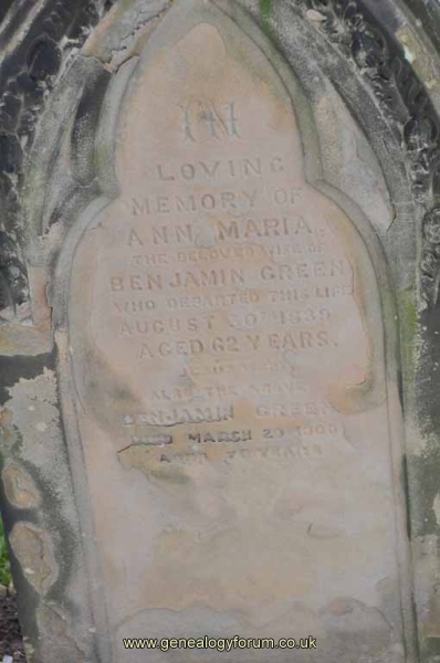 Green - Benjamin, Ann Maria