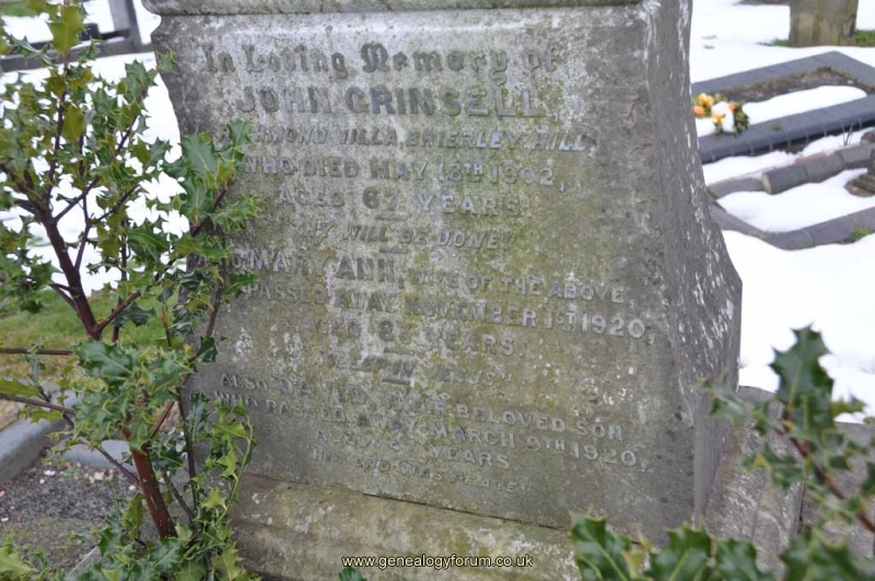 Grinsell - John, Mary Ann & son David