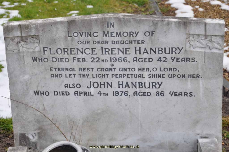 Hanbury - John, Florence Irene
