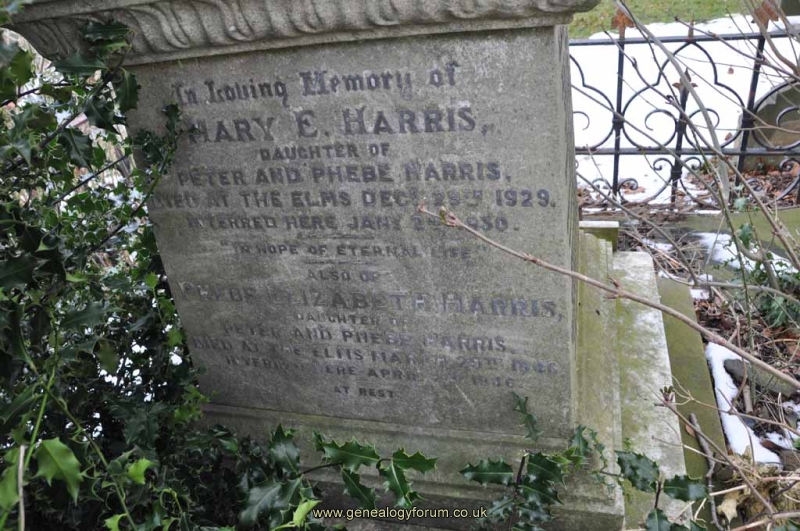 Harris 1 - Mary, Phoebe Elizabeth