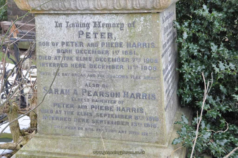 Harris 1 - Peter & sister Sarah A Pearson