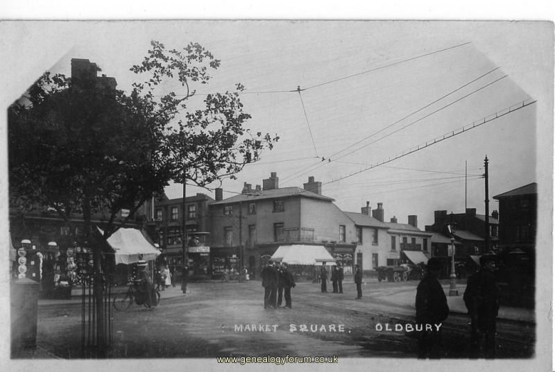 007a Oldbury - Market Square (franked 1909)