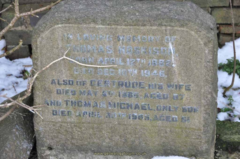 Hoskison - Thomas, Gertrude & son Thomas Michael