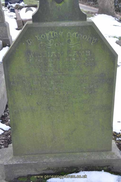 Lamb - William, Ruth Ellen & dau Mary A Elizabeth