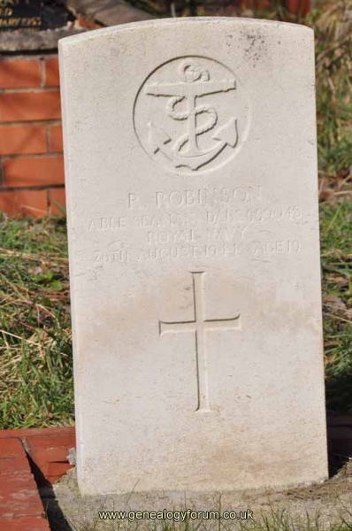 Able Seaman P Robinson KIA